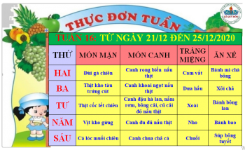 THỰC ĐƠN TUẦN 16