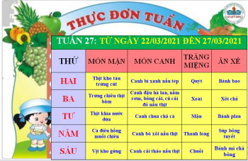 Thực đơn tuần 33